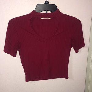 Red crop top